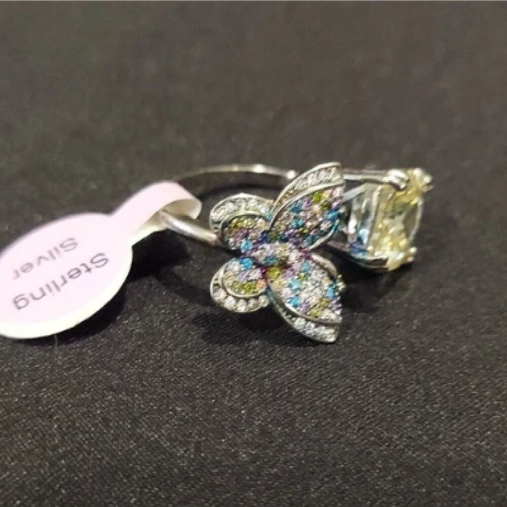 STEERLING SILVER BUTTERFLY RING SIZE 9